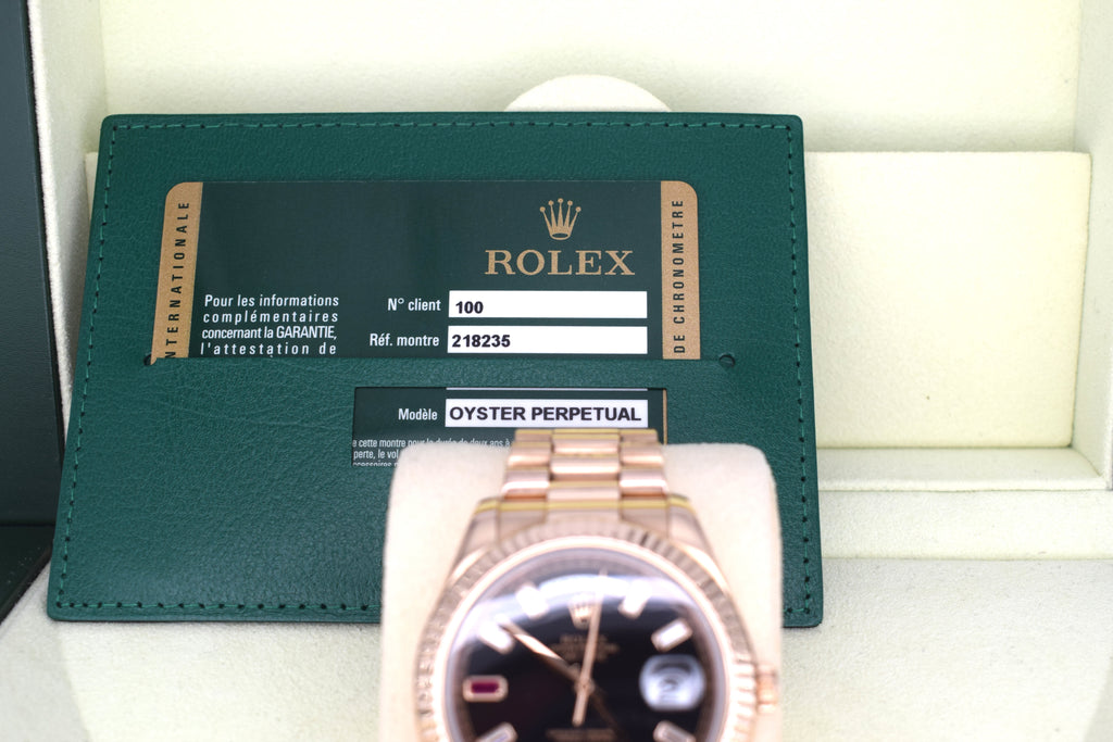 Rolex Day-Date II Ref. 218235 | Ruby-Ziffernblatt