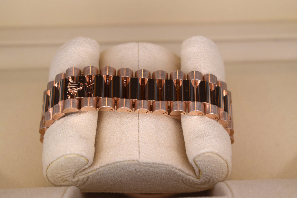Rolex Day-Date 36 Ref. 128235 Roségold – Chocolate Ziffernblatt mit Diamanten | Full Set 2021